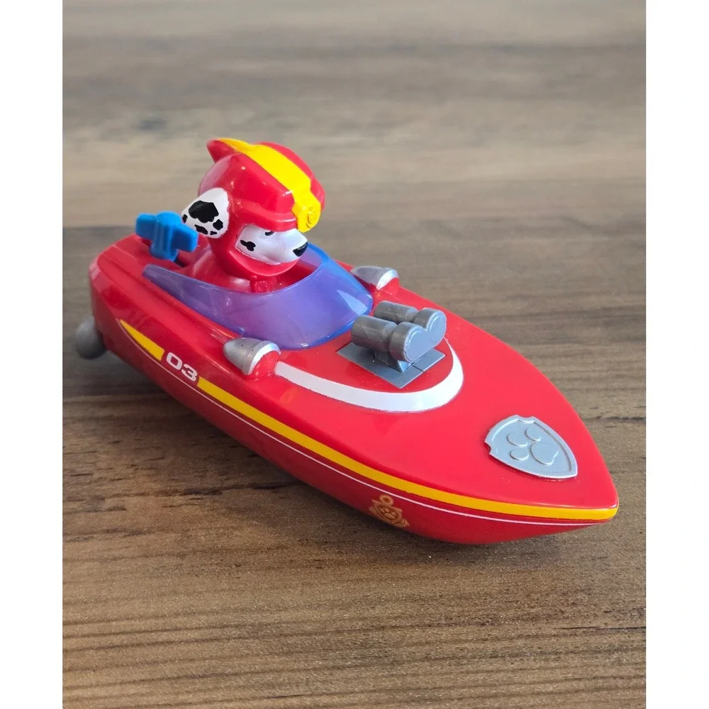 Paw Patrol SwimWays Wind Up Bath Toy Set Chase Marshall Skye Boats Plane 3pc